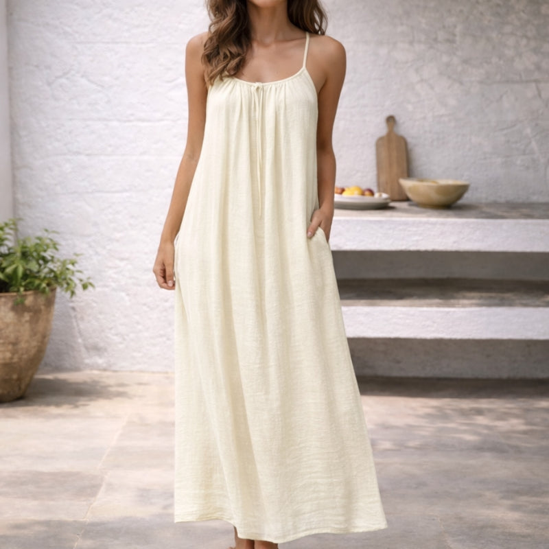 ISLA | Vestido Maxi Breezy con Cintura Ajustable para un Ajuste Perfecto