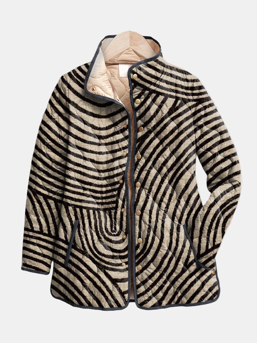 Léa | Chaqueta Acolchada Círculos Dibujados