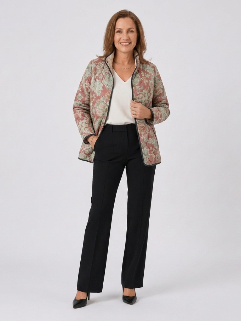 Paula | Chaqueta Acolchada de Damas Terracota