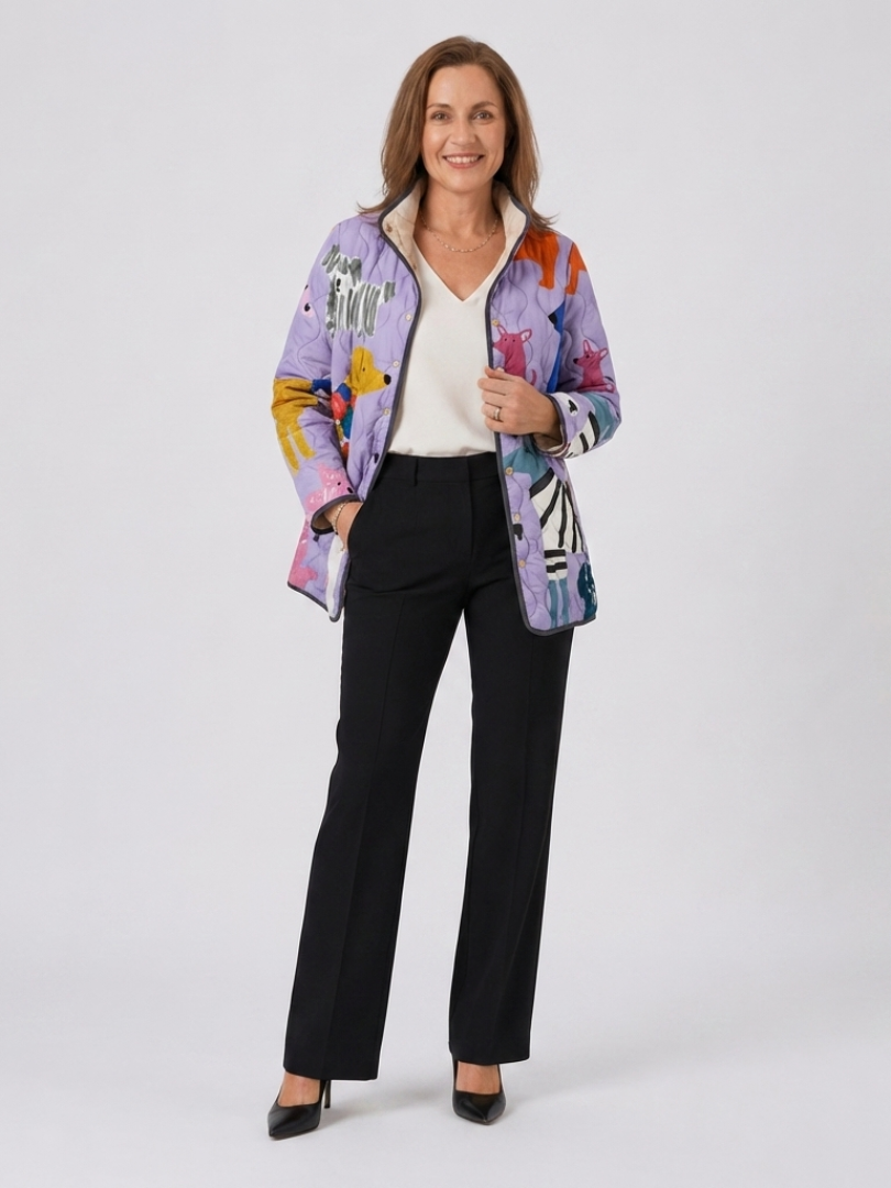 Michèle | Chaqueta Acolchada Pequeños Perros