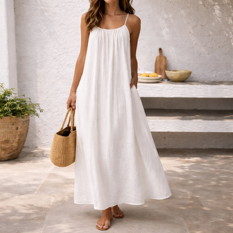 ISLA | Vestido Maxi Breezy con Cintura Ajustable para un Ajuste Perfecto