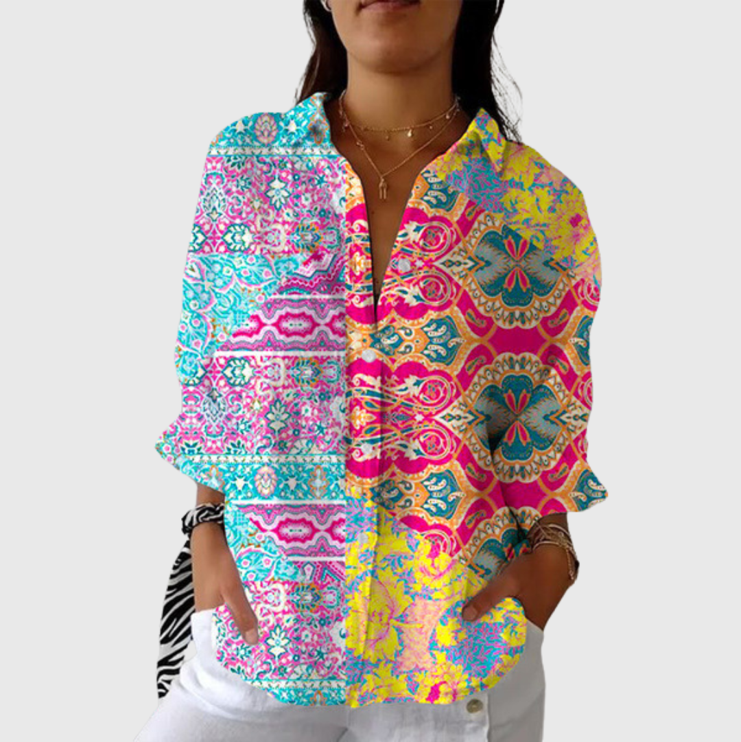 Blusa estampada ligera y colorida