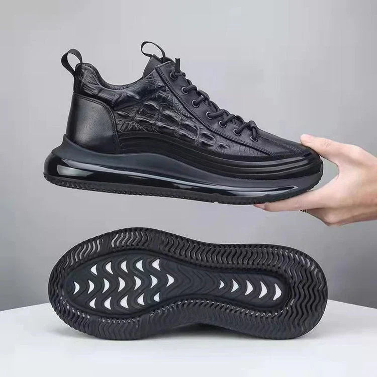 Zapatos casuales para hombre de cuero de vaca con cojín de aire