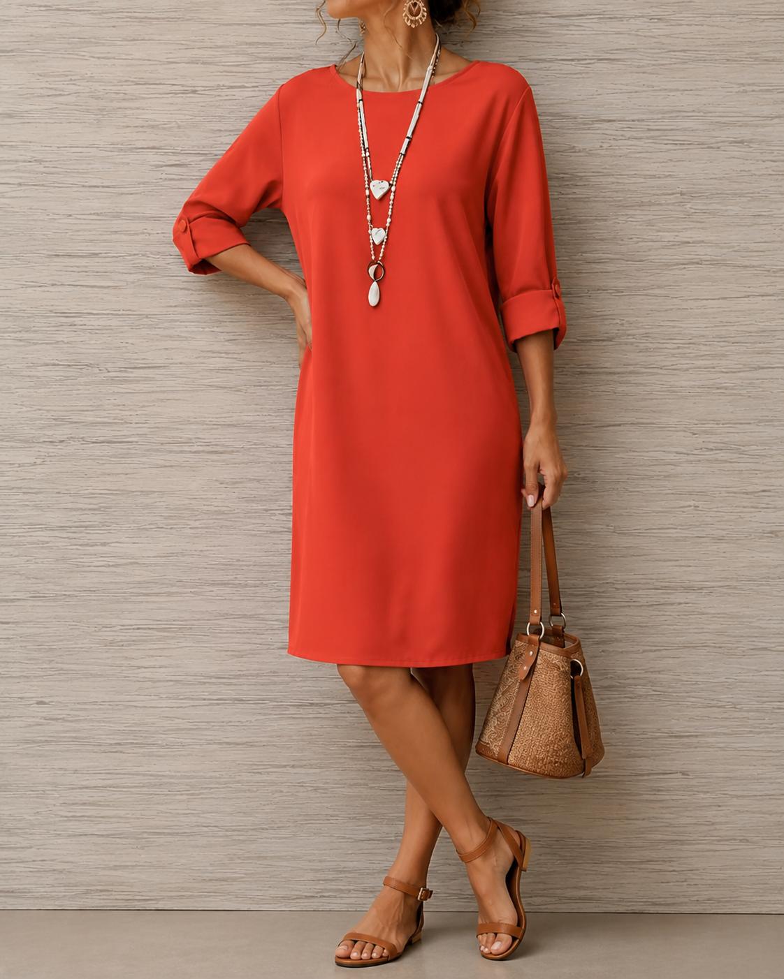 Jeanette | Vestido Midi que Disimula la Barriga