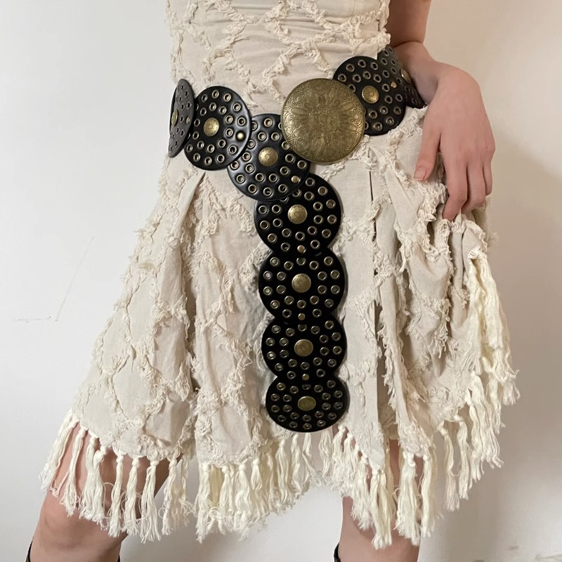 Vanessa - Cinturón Boho Marrón para Mujeres