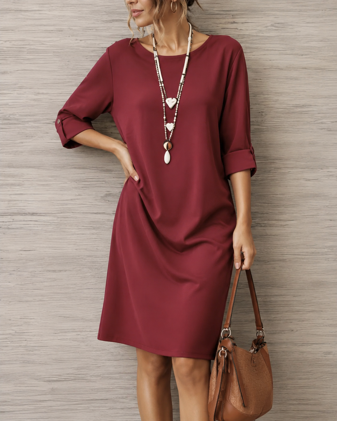 Jeanette | Vestido Midi que Disimula la Barriga