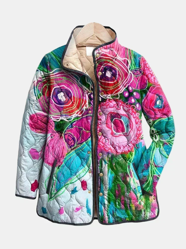 Lucie | Chaqueta Acolchada Acuarela Floral