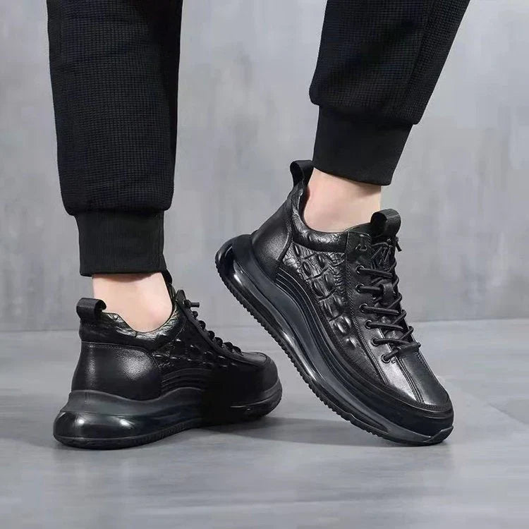 Zapatos casuales para hombre de cuero de vaca con cojín de aire