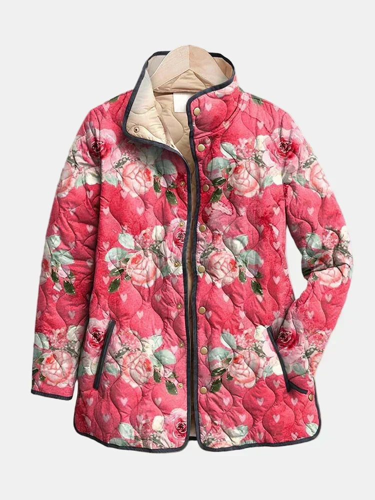 Christine | Chaqueta Acolchada Rosas Empolvadas