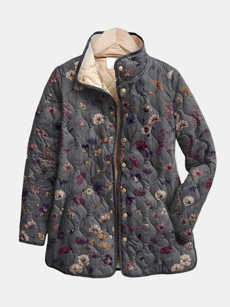 Nathalie | Chaqueta Acolchada Flores Secas