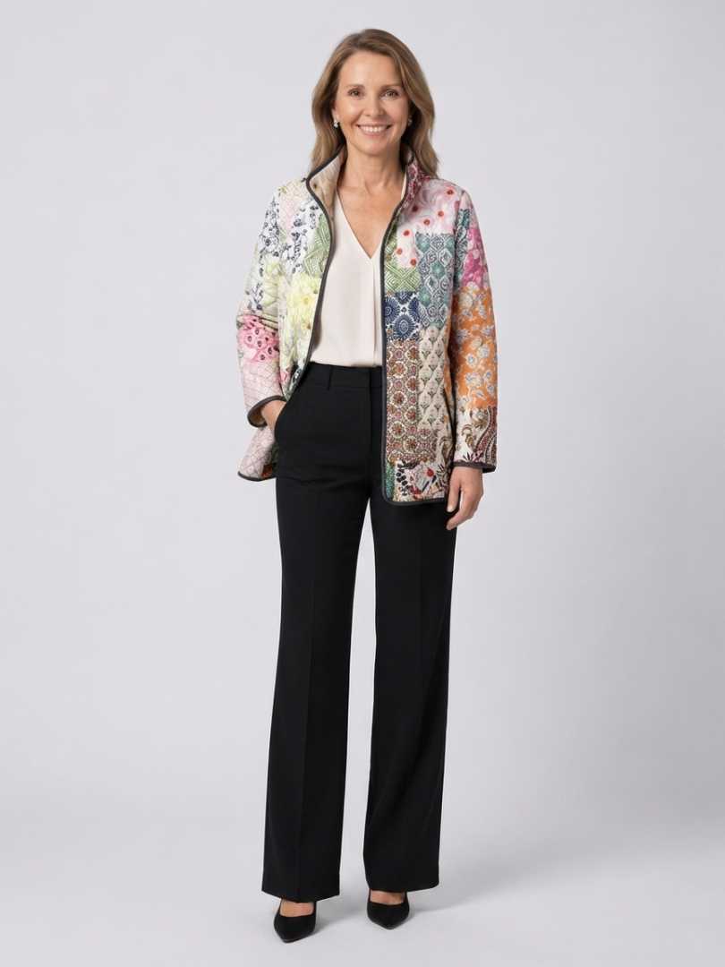 Florence | Chaqueta Acolchada Patchwork Bohemio