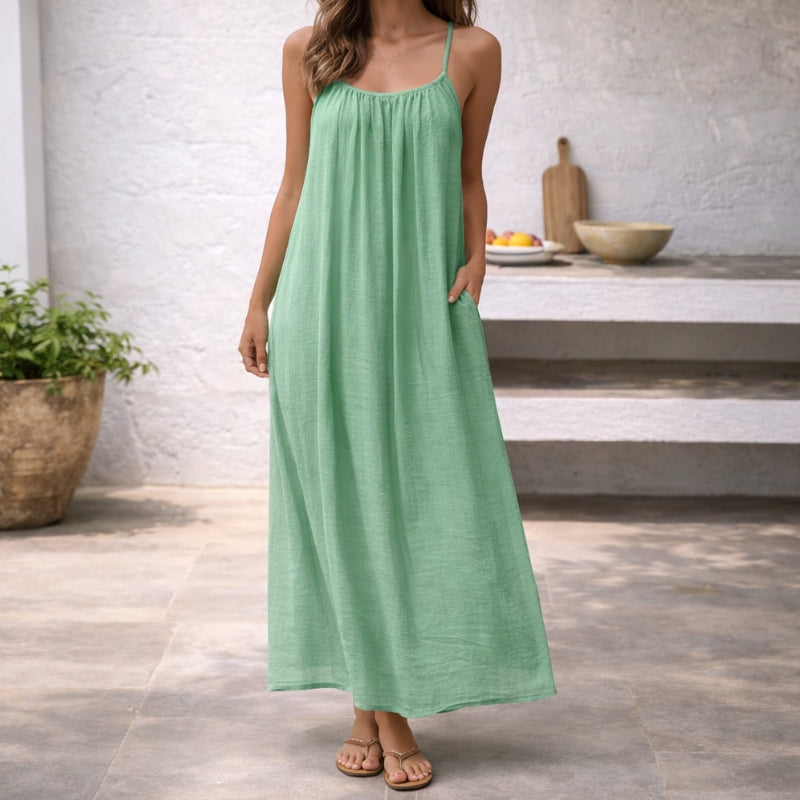 ISLA | Vestido Maxi Breezy con Cintura Ajustable para un Ajuste Perfecto