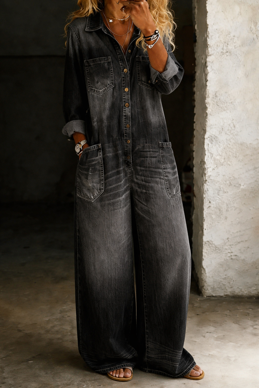 Lena | Combinación de salopette casual