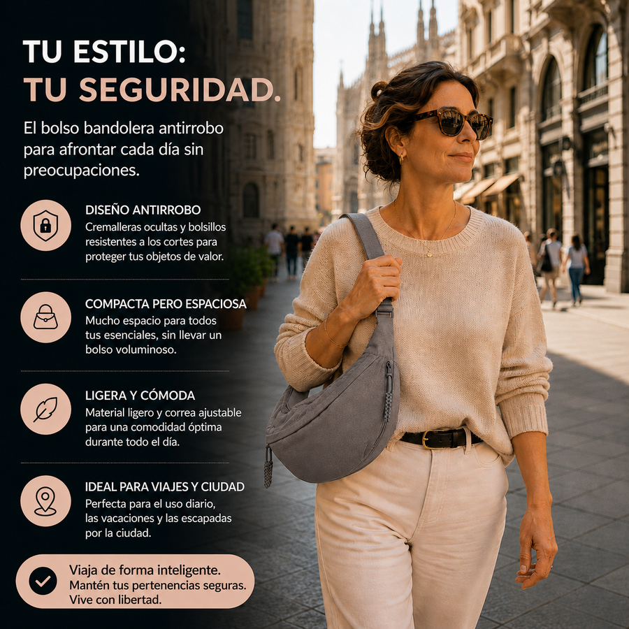 Chiara | Bolsa de Hombro Gris