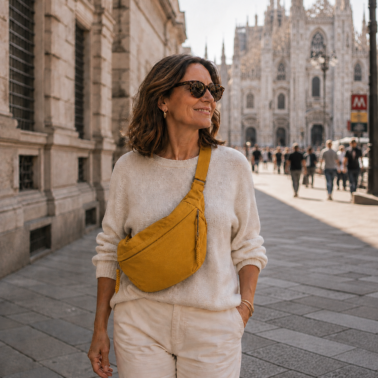 Sandra | Bolsa de Hombro Ocre