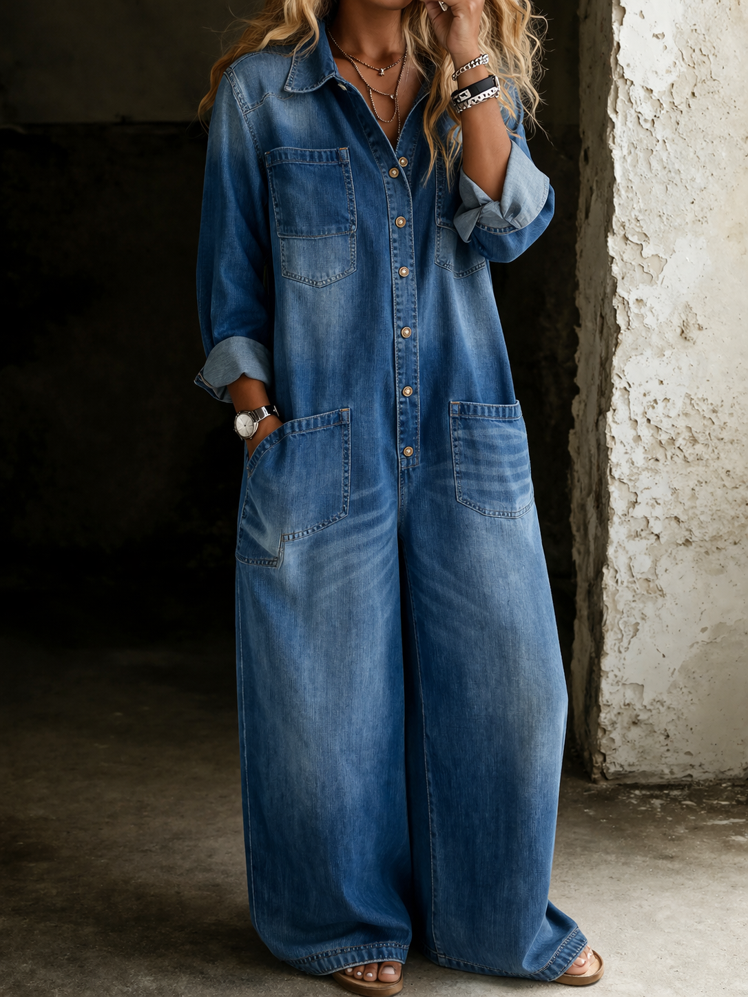 Lena | Combinación de salopette casual