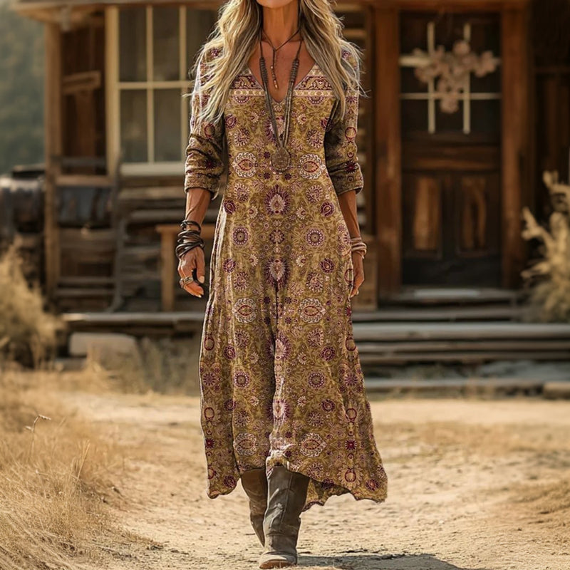 Mackenzie - Vestido de Estilo Bohemio Relajado