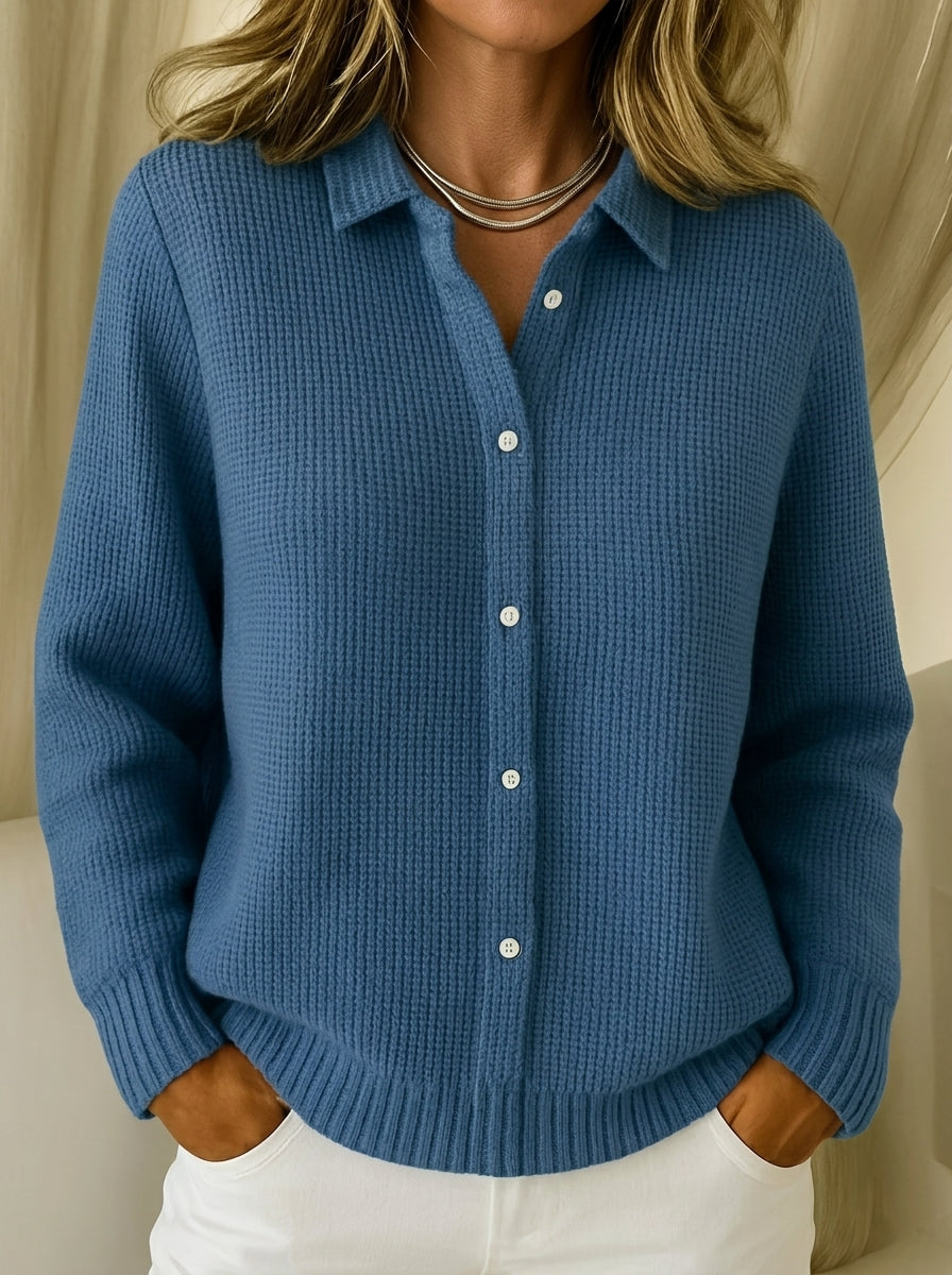 Carmela - Chaqueta de Punto Texturizada con Botones
