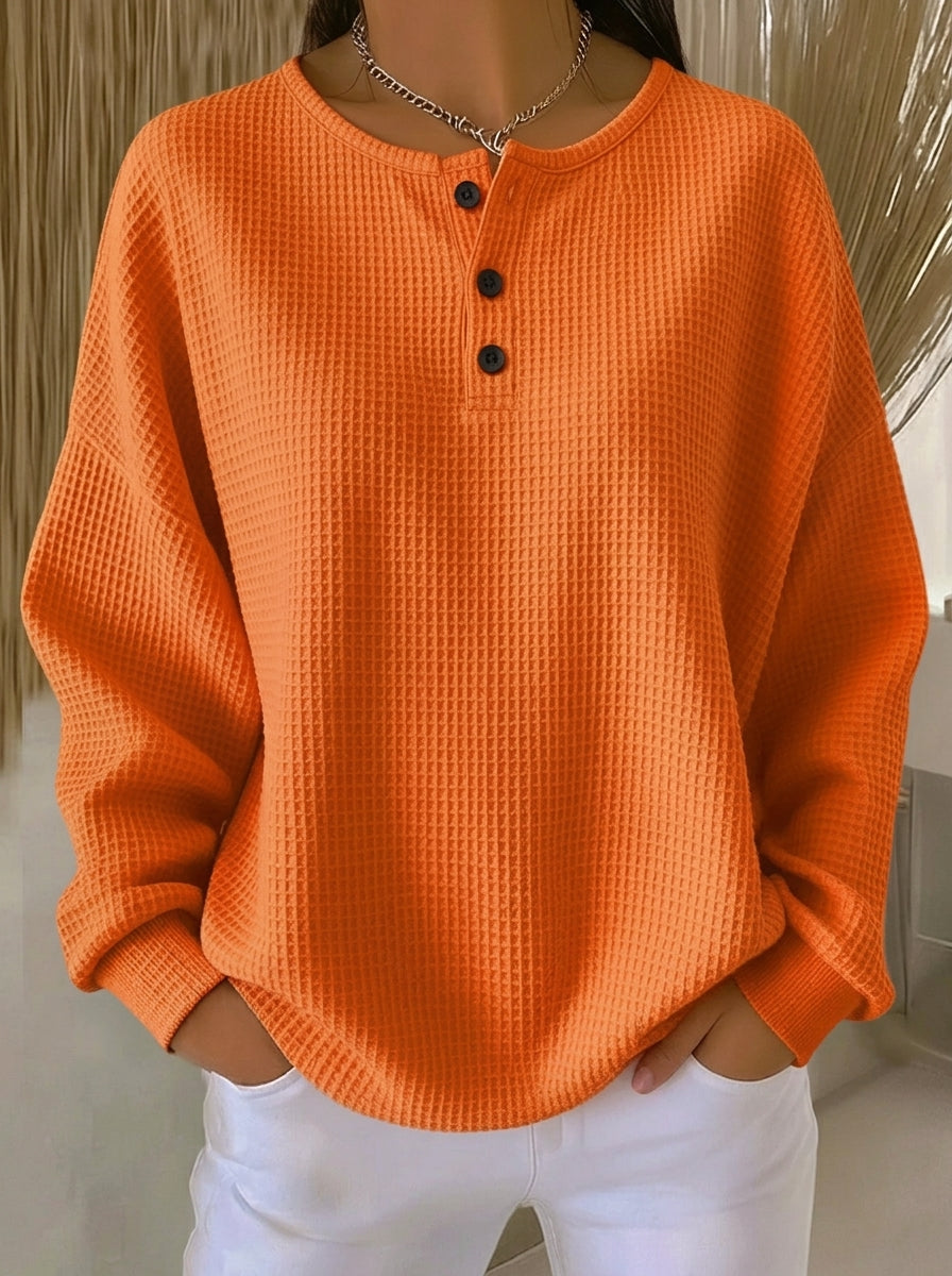 Milagros - Sudadera Henley Gofrada