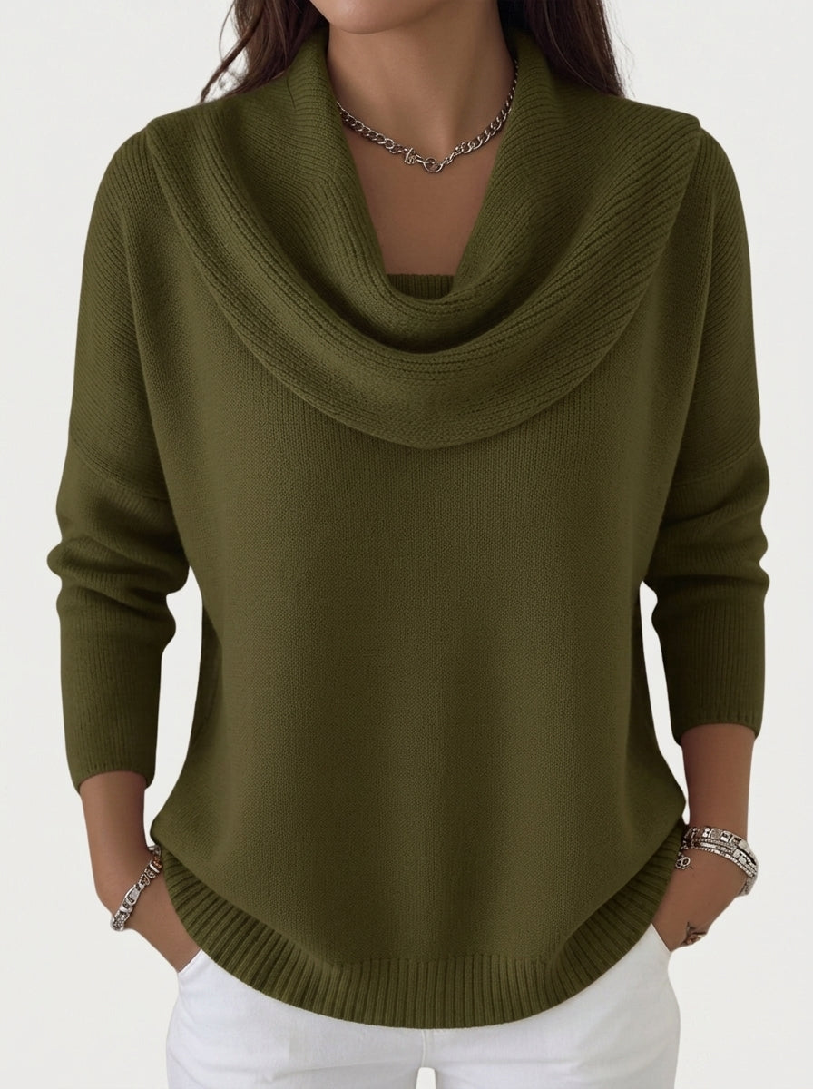 Julia - Jersey con Cuello Drapeado