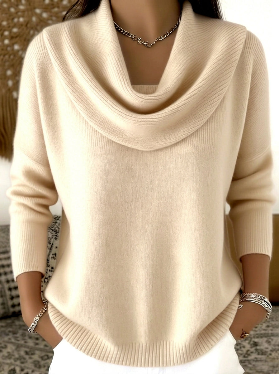 Julia - Jersey con Cuello Drapeado