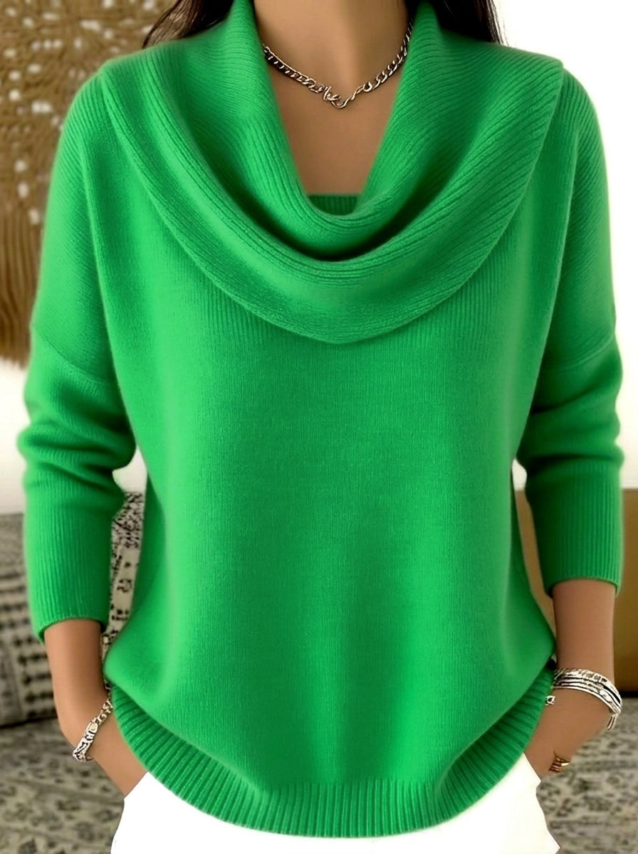Julia - Jersey con Cuello Drapeado