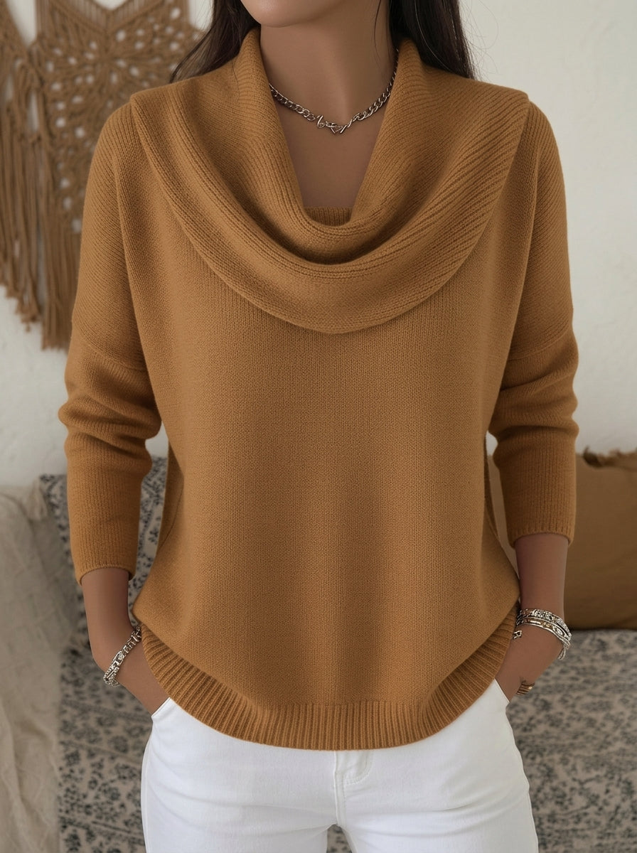 Julia - Jersey con Cuello Drapeado