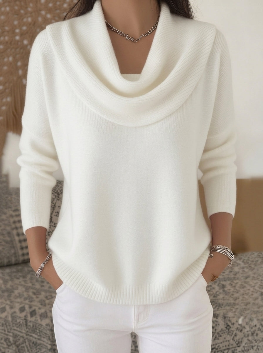 Julia - Jersey con Cuello Drapeado