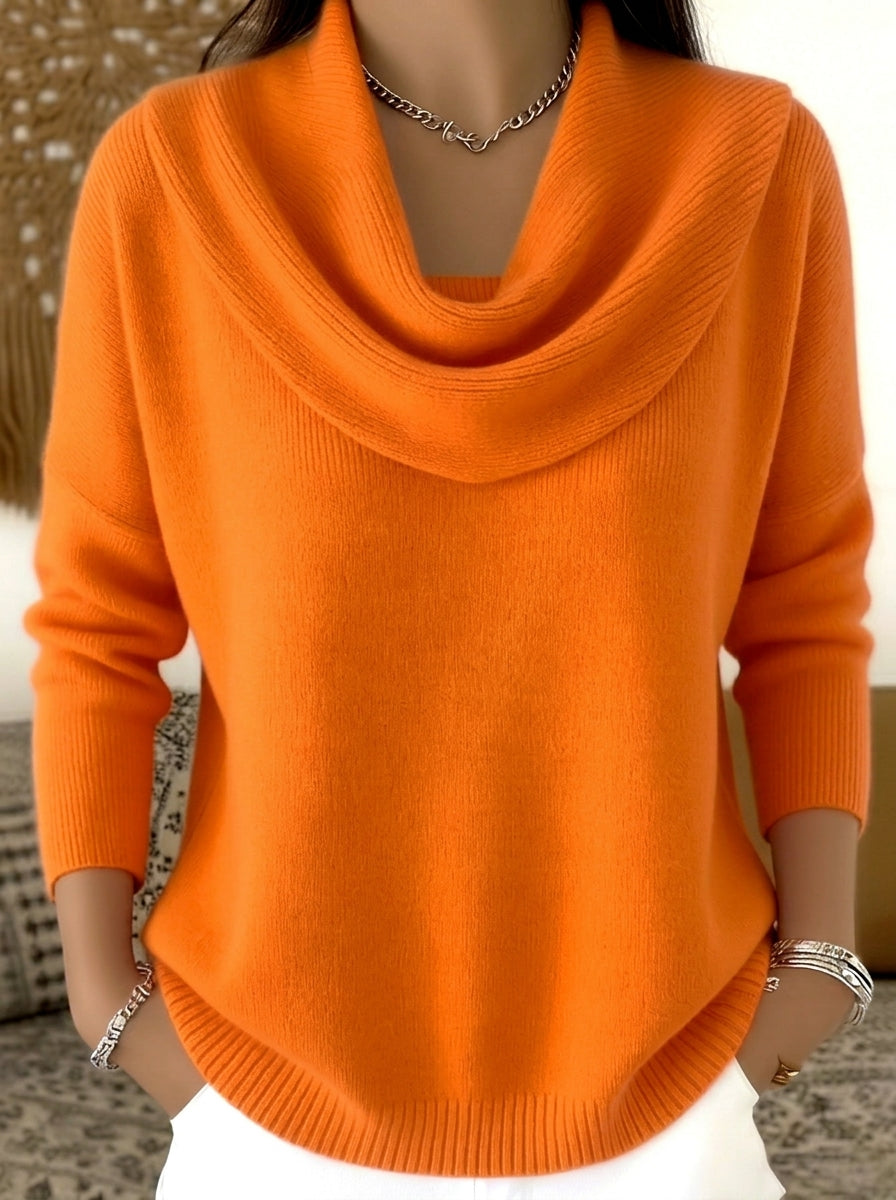 Julia - Jersey con Cuello Drapeado