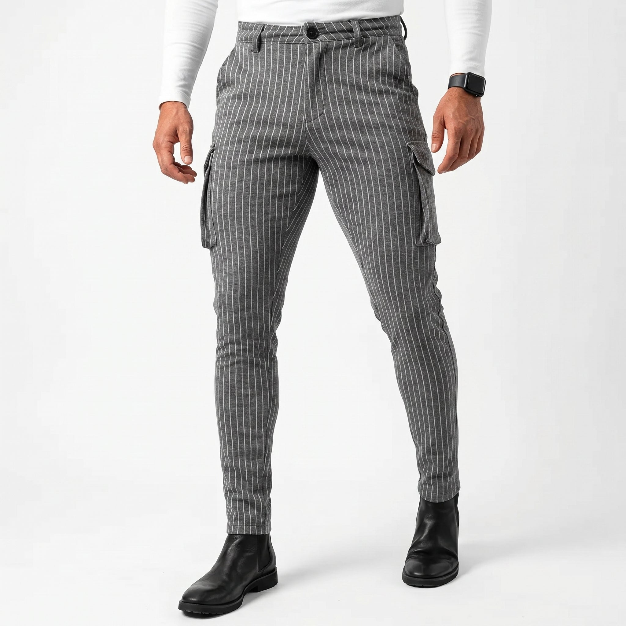 Vittorio Pantalones Slim Fit - Gris