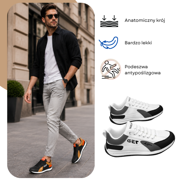 STRAVIO™ - ZAPATOS MASCULINOS CÓMODOS PARA USO DIARIO, CON CORDONES ELÁSTICOS