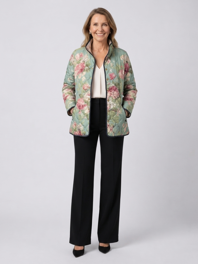Claire | Chaqueta Acolchada Rosas Antiguas
