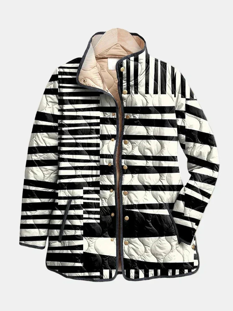 Véronique | Chaqueta Acolchada Rayas Gráficas