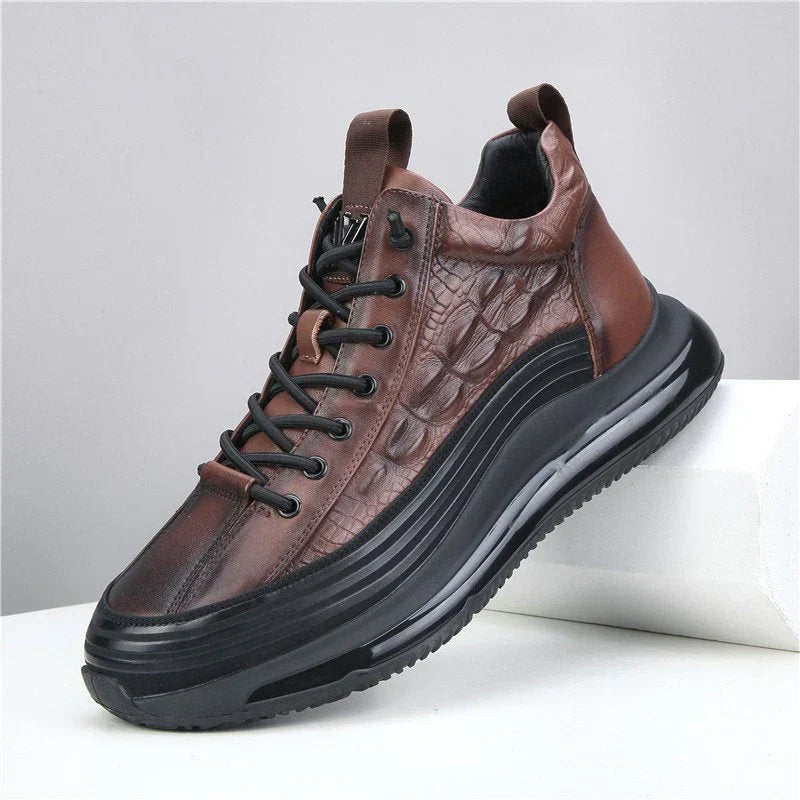 Zapatos casuales para hombre de cuero de vaca con cojín de aire