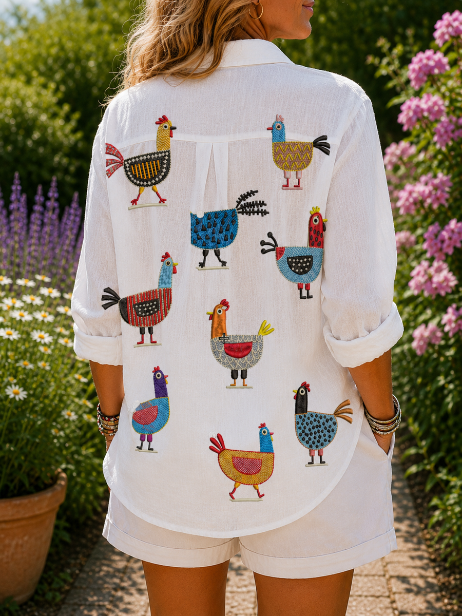 Ingrid | Blusa Gallinitas Divertidas
