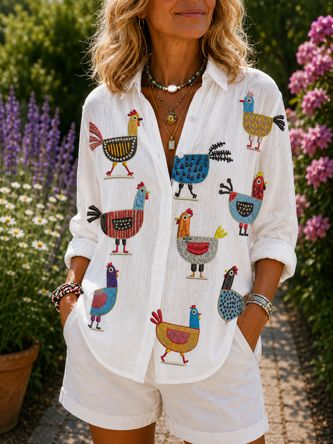 Ingrid | Blusa Gallinitas Divertidas