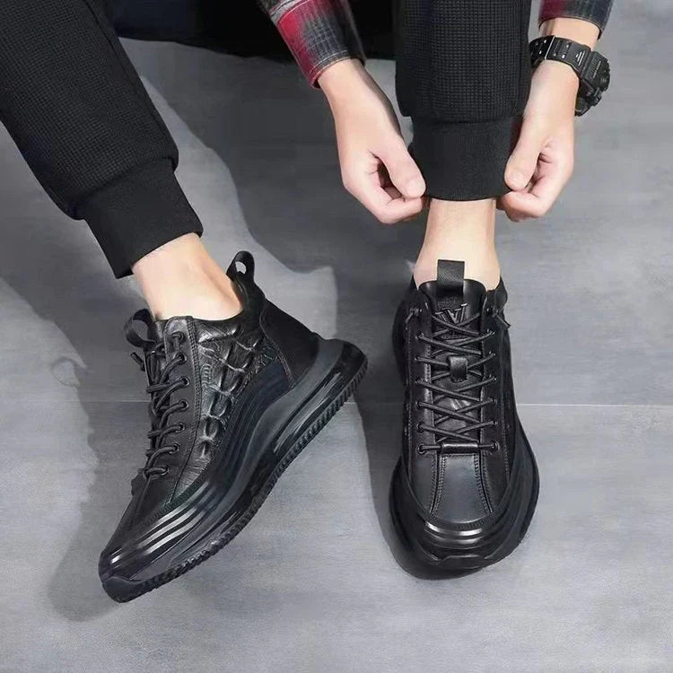 Zapatos casuales para hombre de cuero de vaca con cojín de aire