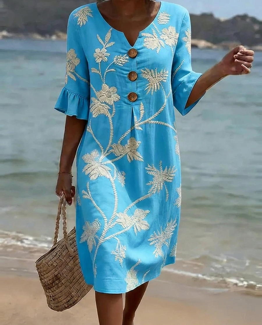 Vestido Casual de Mujer con Estampado Floral