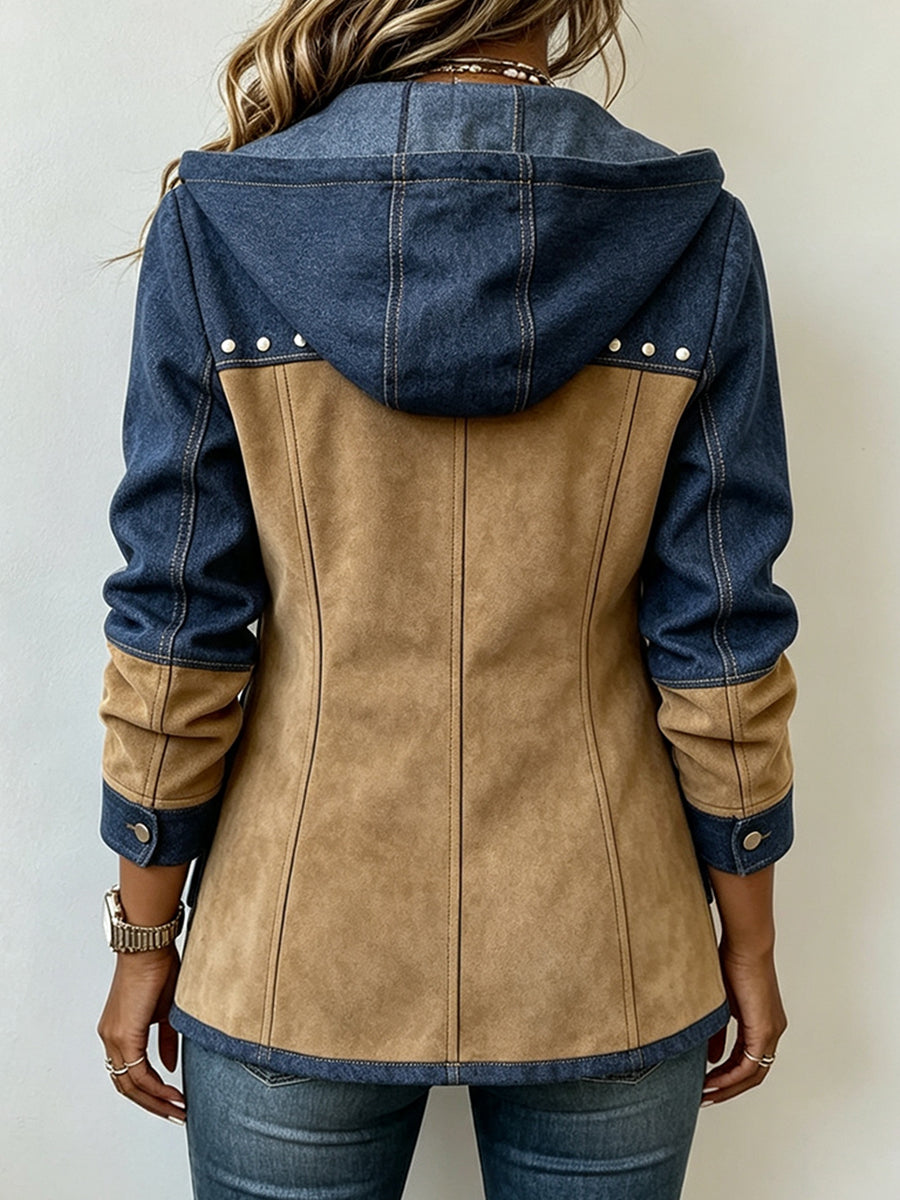 Lucia - Chaqueta con Capucha de Patchwork
